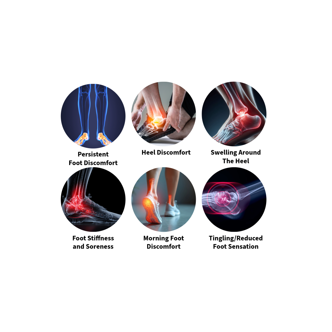 StrideRelief guide for foot and ankle discomfort support during daily activity